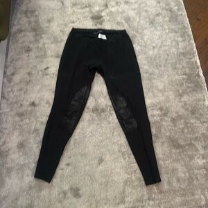 Velvet Riding Leggings with Leather Detail Size M